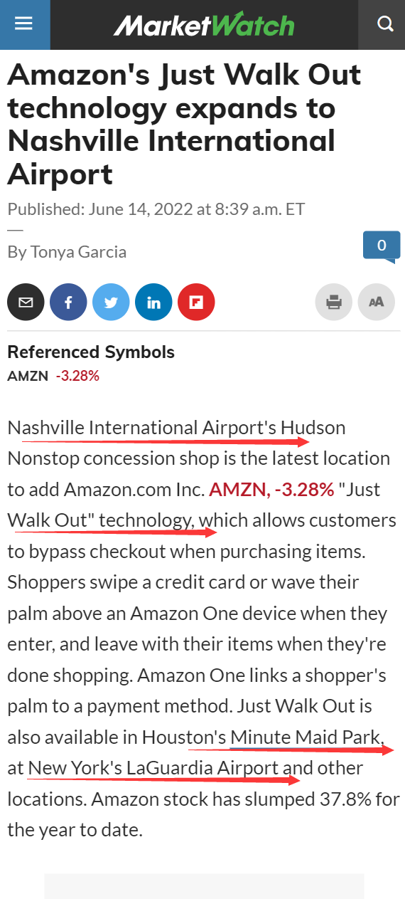 亚马逊旗下部分全食超市开始使用智能购物车