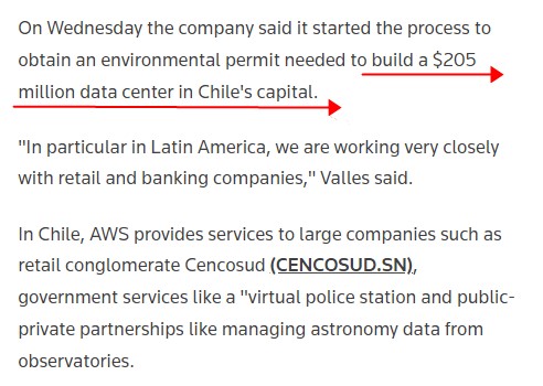 亚马逊AWS将在拉美地区增设30个云区域